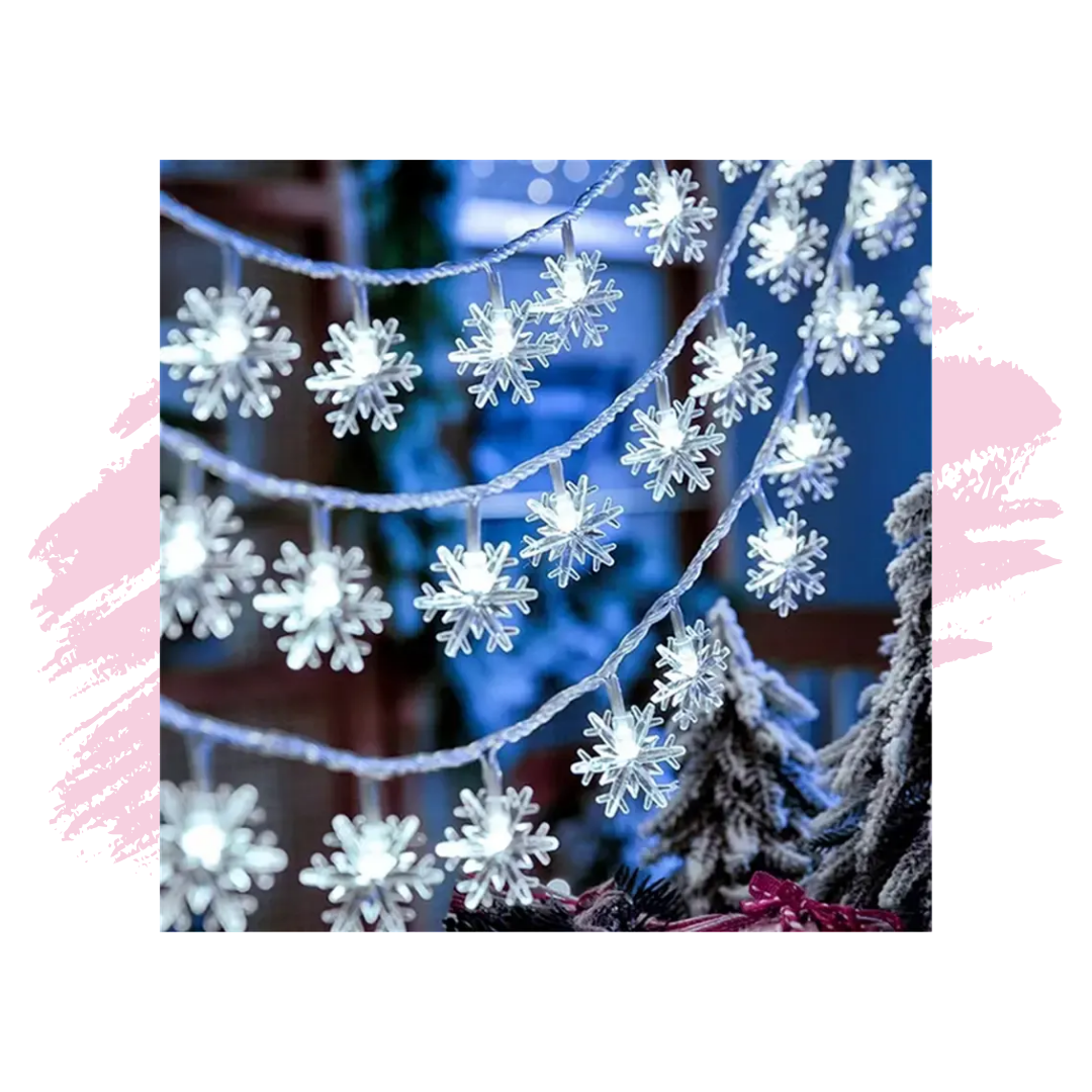 Luces LED copos de nieve